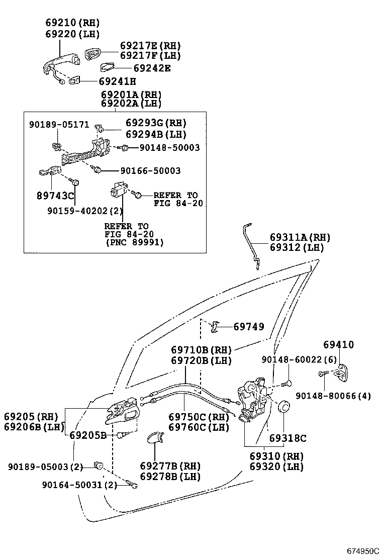 69210-12320-P3 HANDLE ASSY, FRONT DOOR, OUTSIDE RH product image