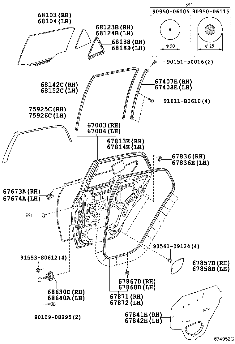67640-12D90-J2 BOARD SUB-ASSY, REAR DOOR TRIM, LH product image