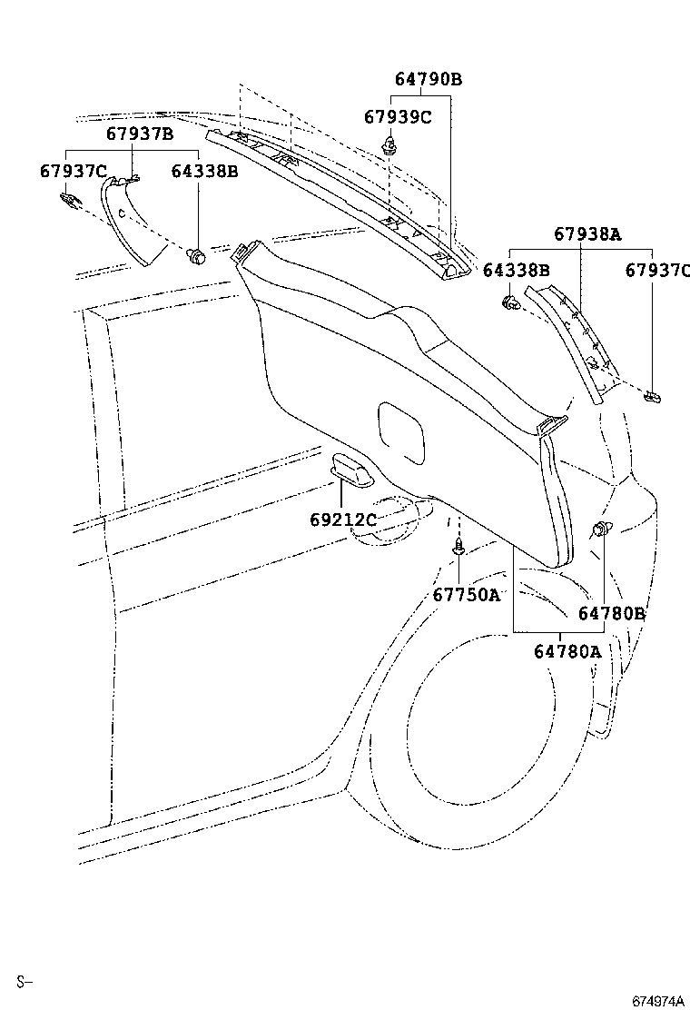 68105-12340 GLASS, BACK DOOR product image