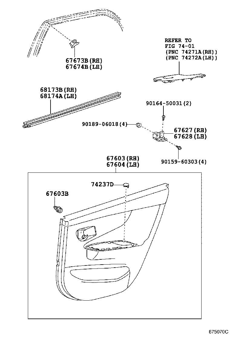 67640-12E40-B3 BOARD SUB-ASSY, REAR DOOR TRIM, LH product image