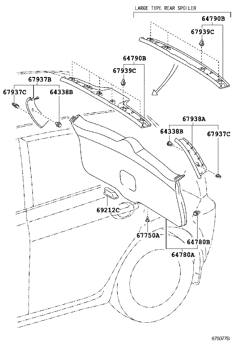 67005-12B60 PANEL SUB-ASSY, BACK DOOR product image