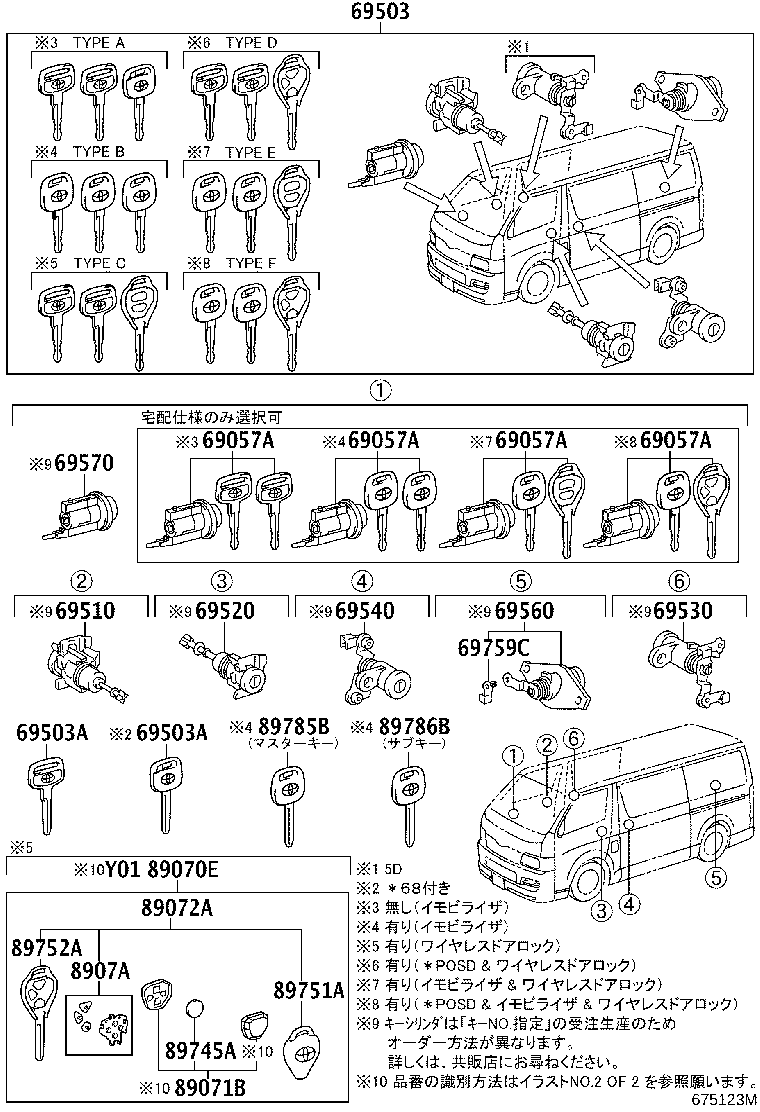 69005-26340 CYLINDER SET, LOCK product image