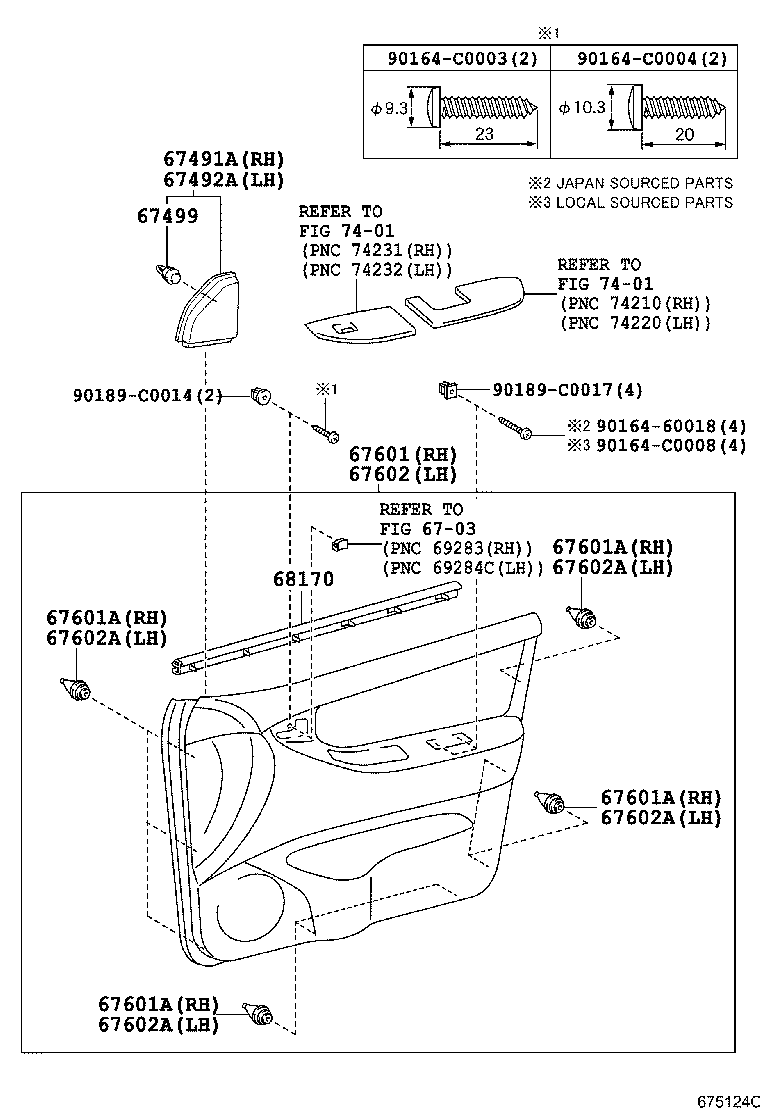 67404-02080 FRAME SUB-ASSY, FRONT DOOR, REAR LOWER LH product image