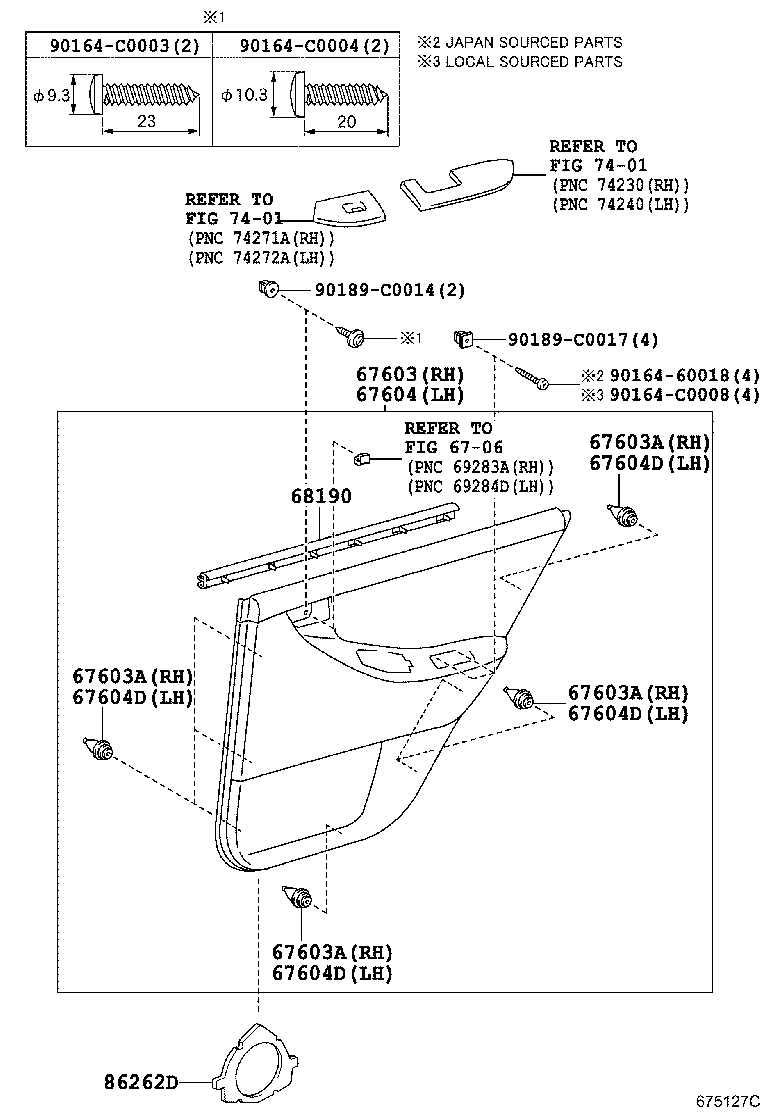 67113-02100 PANEL, REAR DOOR, OUTER RH product image