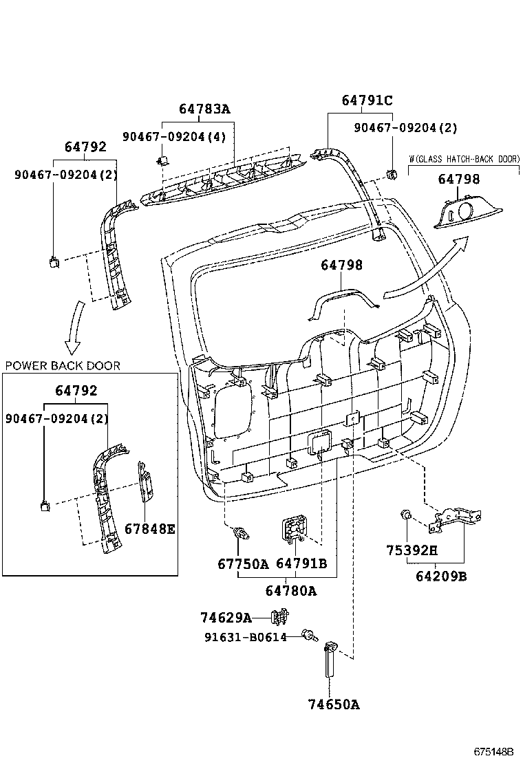 67005-48411 PANEL SUB-ASSY, BACK DOOR product image