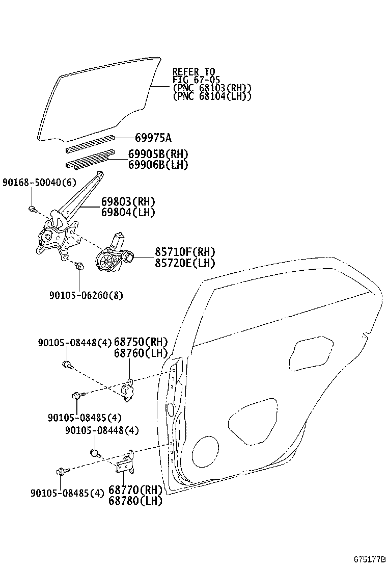85720-20430 MOTOR ASSY, POWER WINDOW REGULATOR, RH product image
