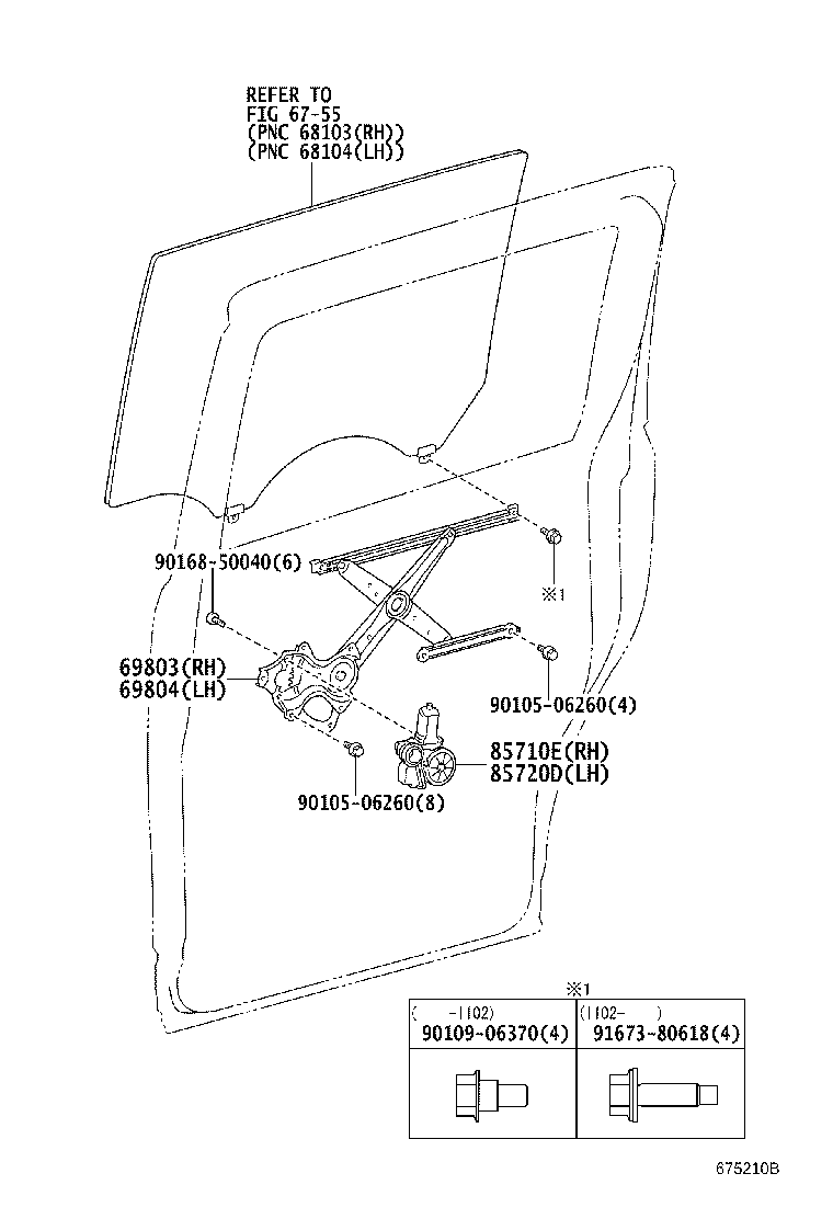 85720-28141 MOTOR ASSY, POWER WINDOW REGULATOR, LH product image