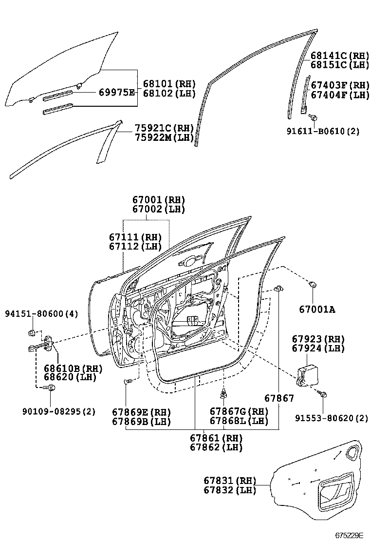 67112-02150 PANEL, FRONT DOOR, OUTER LH product image