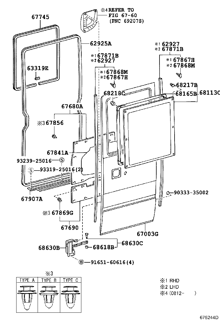 67003-36140 PANEL SUB-ASSY, SLIDE DOOR product image
