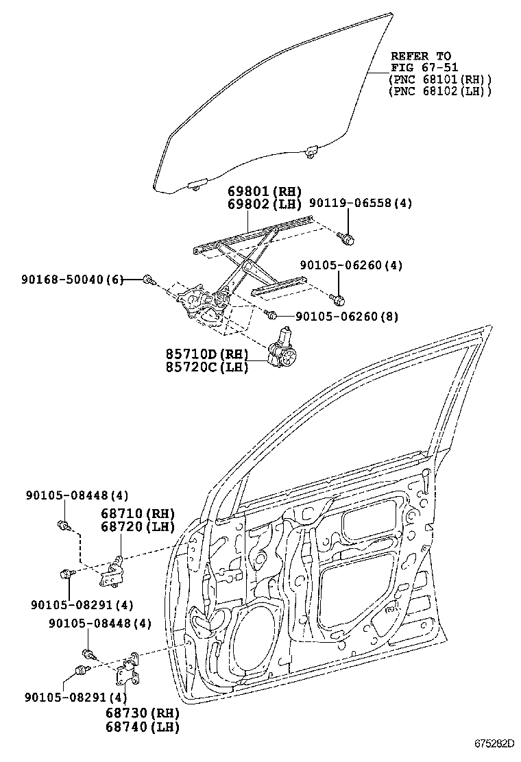 Toyota 85720-72011 MOTOR ASSY, POWER WINDOW REGULATOR, LH