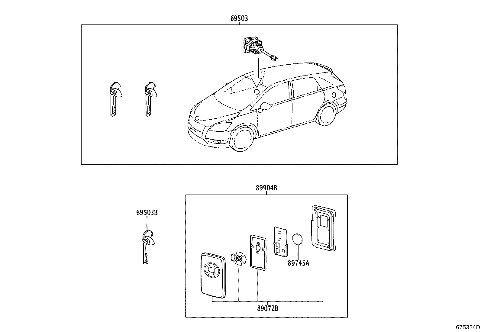 69005-72010 CYLINDER SET, LOCK product image