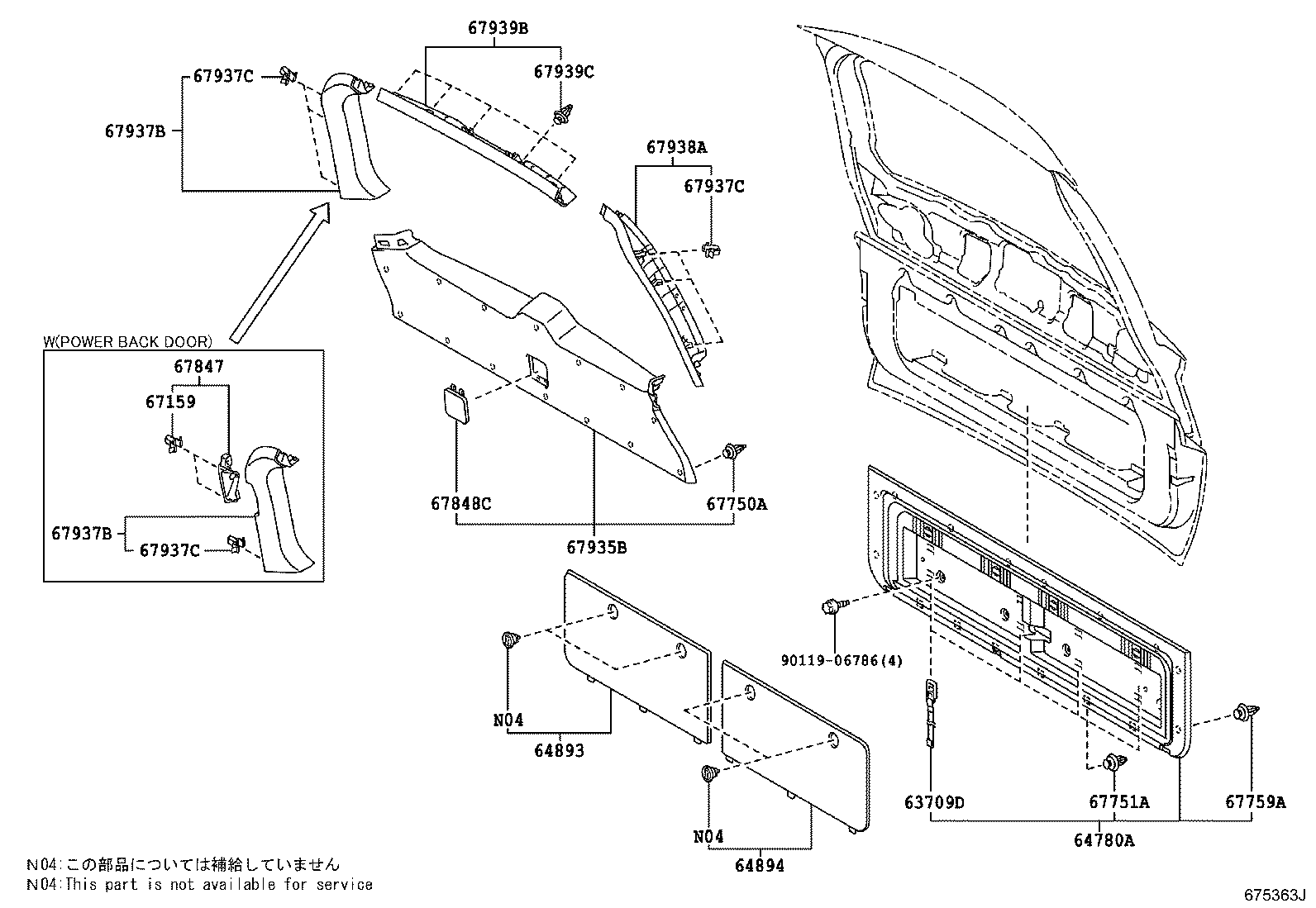 67005-60G60 PANEL SUB-ASSY, BACK DOOR product image
