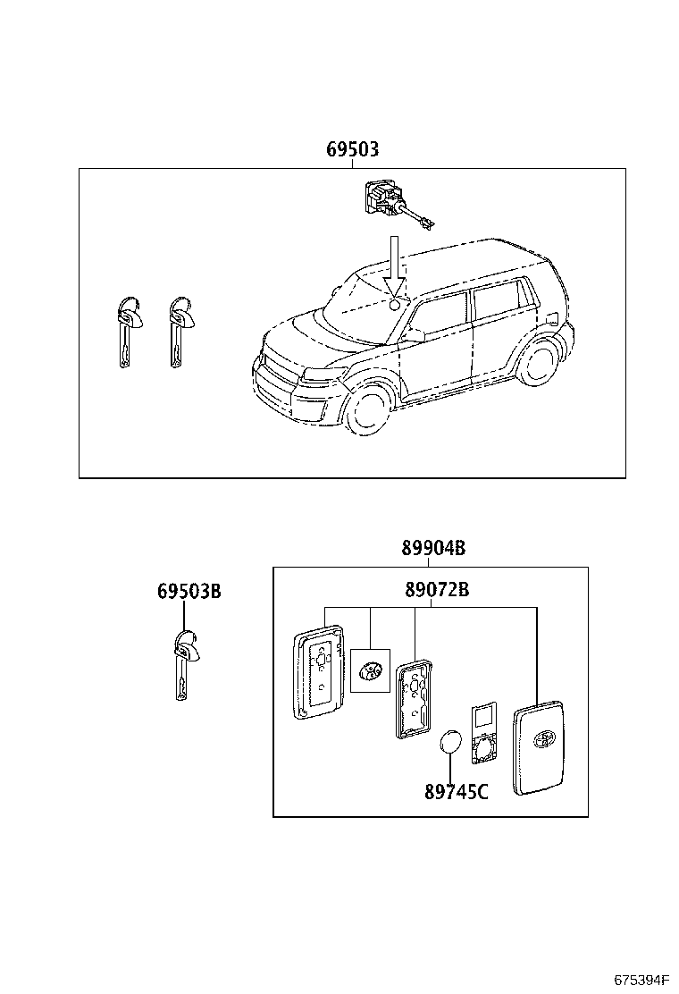 69005-12D91 CYLINDER SET, LOCK product image