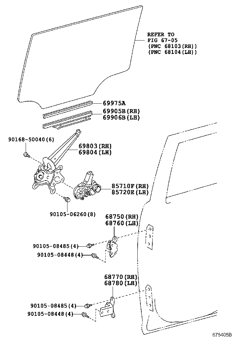 85710-12430 MOTOR ASSY, POWER WINDOW REGULATOR, LH product image