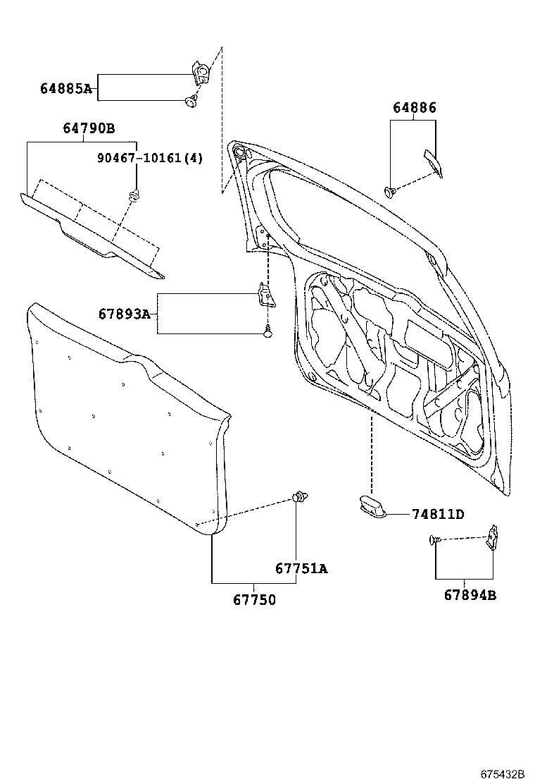 67005-12B01 PANEL SUB-ASSY, BACK DOOR product image