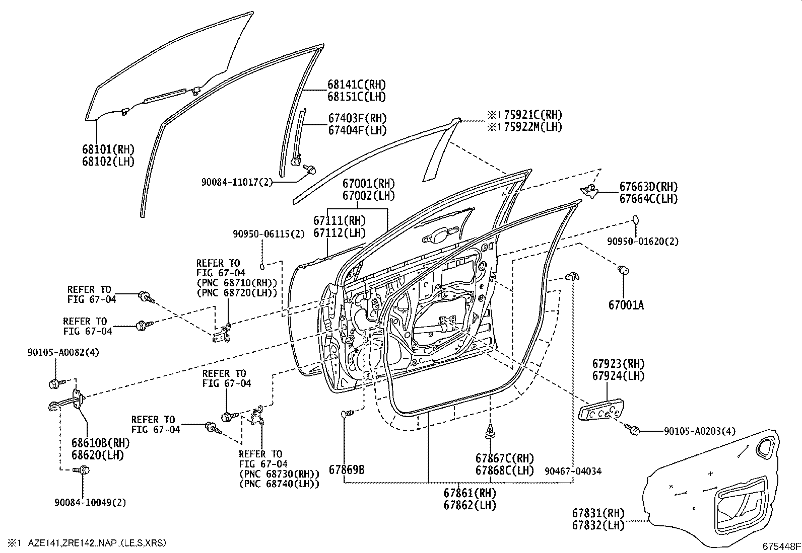Toyota 67404-02110 FRAME SUB-ASSY, FRONT DOOR, REAR LOWER LH