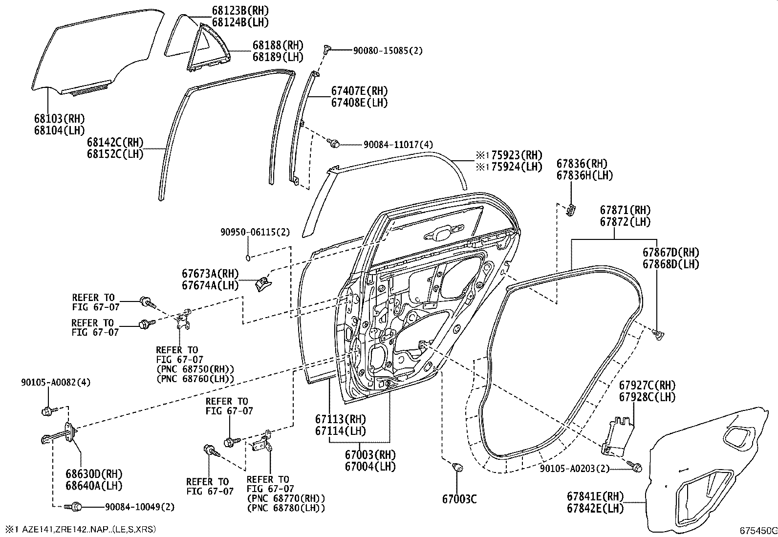 Toyota 67004-02220 PANEL SUB-ASSY, REAR DOOR, LH