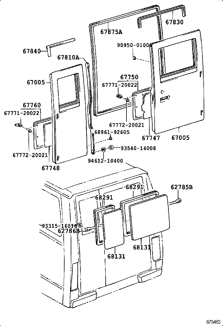 67881-92601 WEATHERSTRIP, BACK DOOR product image