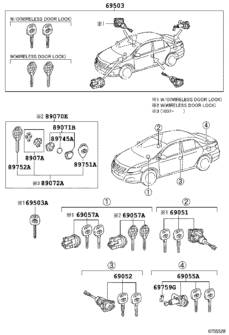69005-02760 CYLINDER SET, LOCK product image