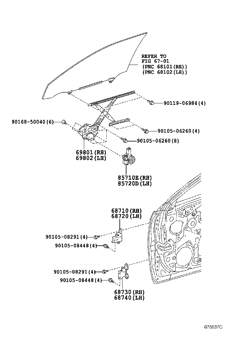 85720-30440 MOTOR ASSY, POWER WINDOW REGULATOR, LH product image