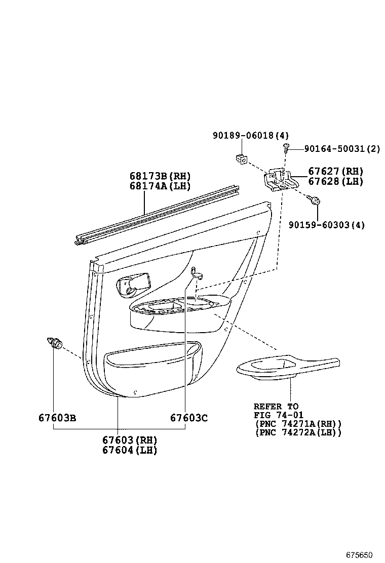 68630-02221 CHECK ASSY, REAR DOOR, RH product image