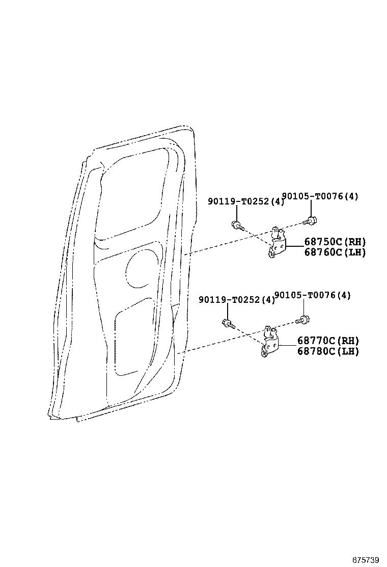 69840-0K090 REGULATOR SUB-ASSY, REAR DOOR WINDOW, LH product image