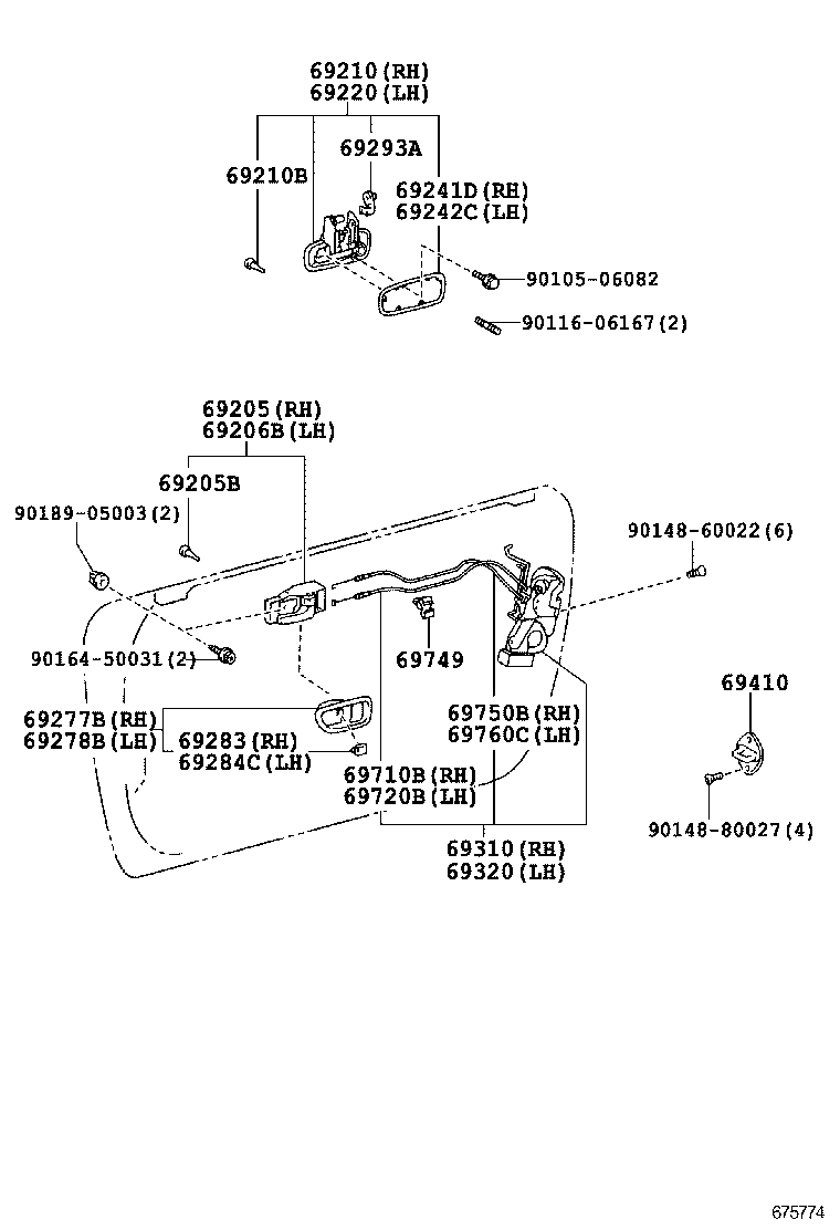 69320-17140 LOCK ASSY, FRONT DOOR, LH product image