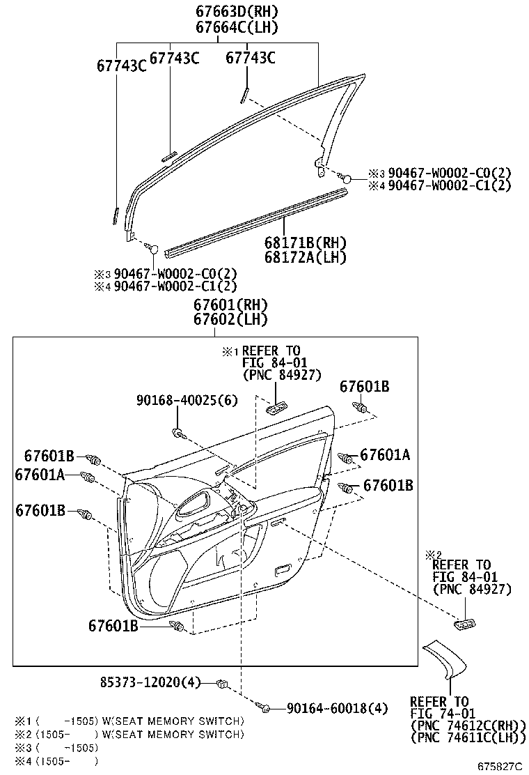 67404-05040 FRAME SUB-ASSY, FRONT DOOR, REAR LOWER LH product image