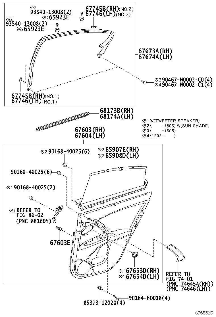 67003-05170 PANEL SUB-ASSY, REAR DOOR, RH product image