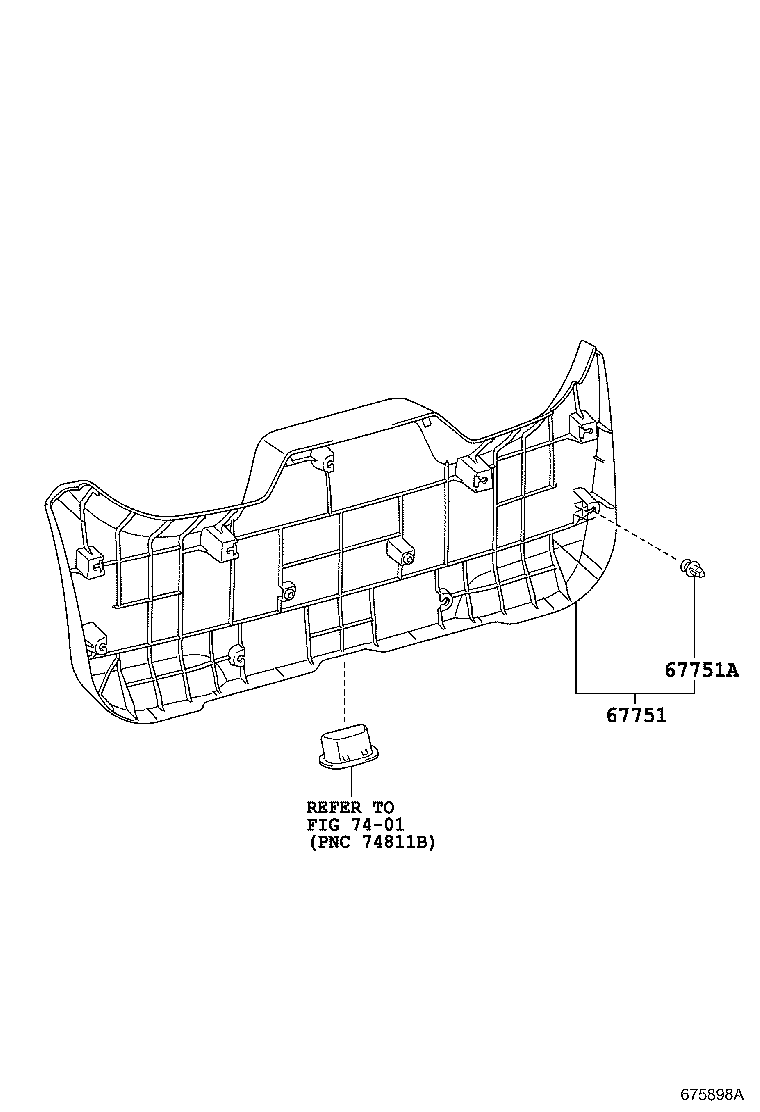 67005-74010 PANEL SUB-ASSY, BACK DOOR product image