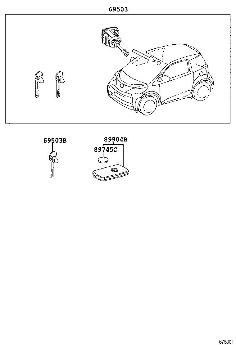 69005-74130 CYLINDER SET, LOCK product image