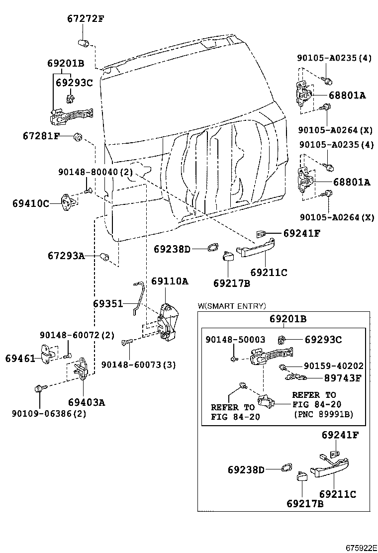 Toyota 67282-0R010 STOPPER, BACK DOOR, LOWER
