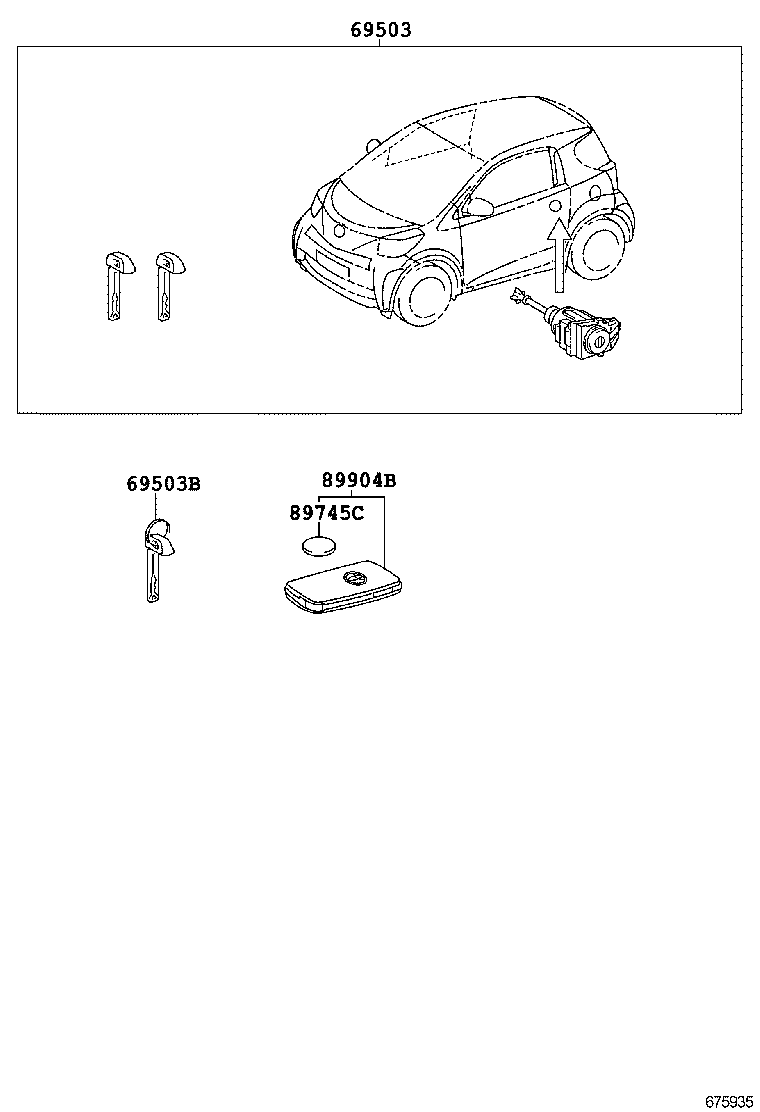 69005-74130 CYLINDER SET, LOCK product image
