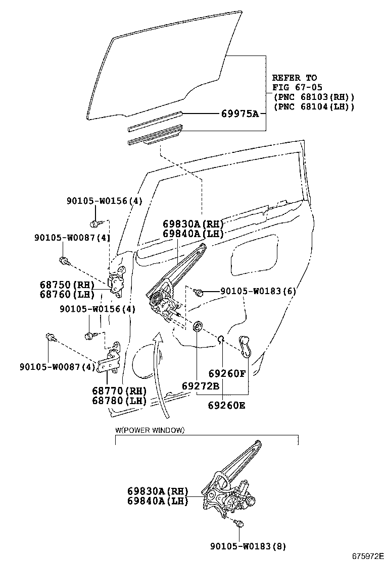 69830-0F030 REGULATOR ASSY, REAR DOOR WINDOW, RH product image