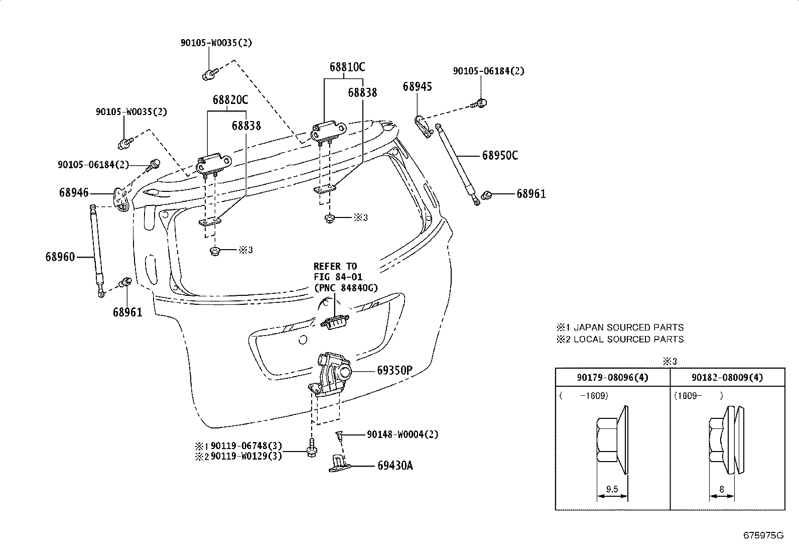 68838-05060 PAD, BACK DOOR HINGE, NO.1 product image