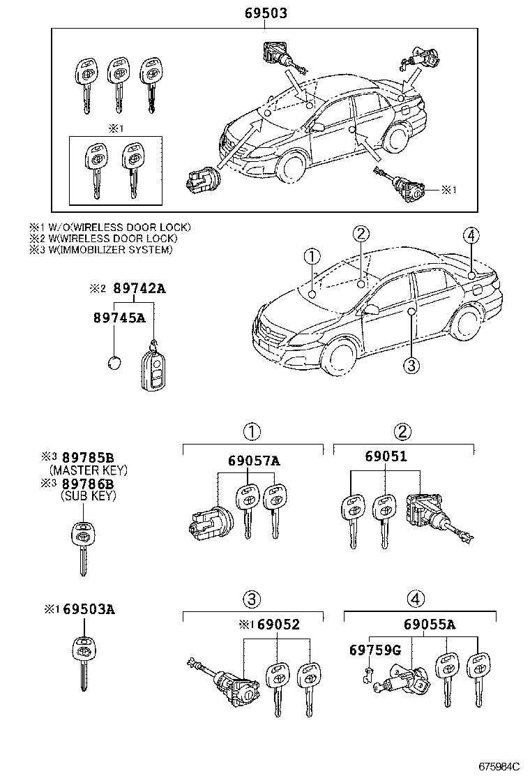 69005-02760 CYLINDER SET, LOCK product image