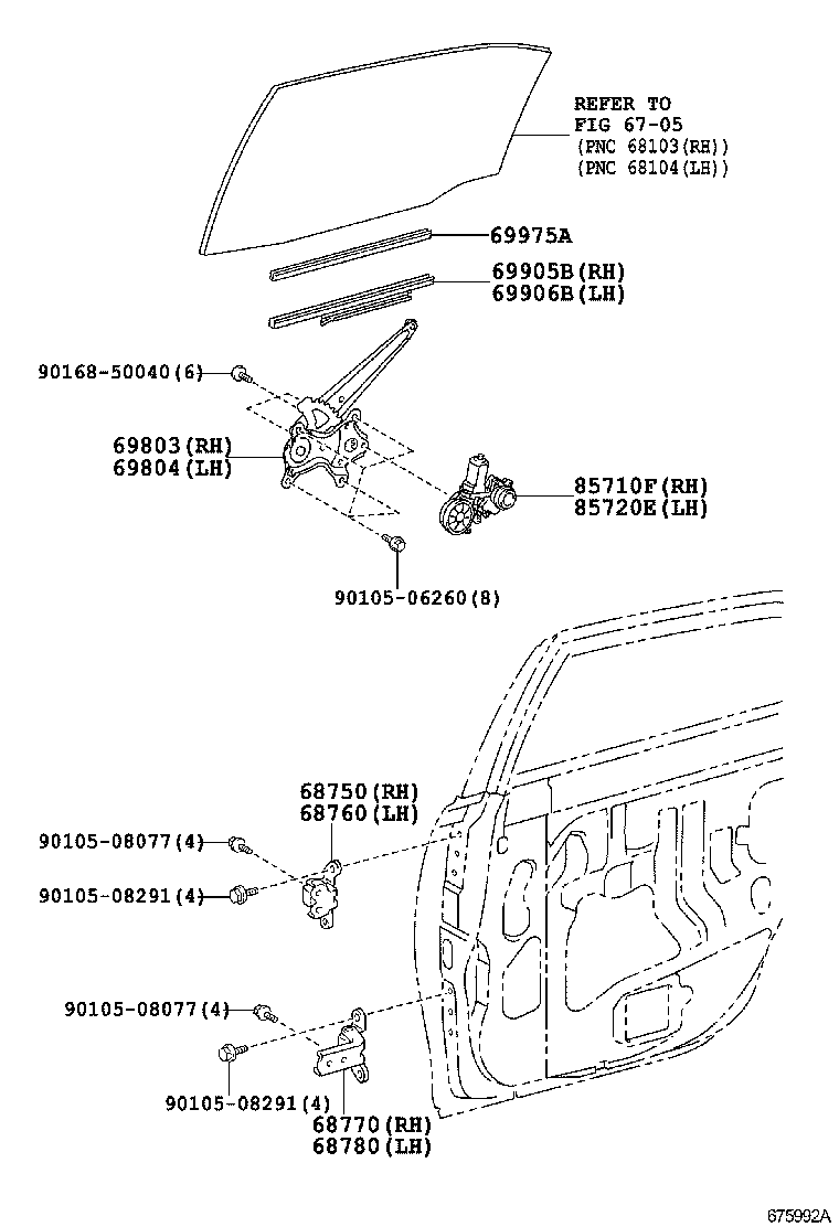 Toyota 85710-33191 MOTOR ASSY, POWER WINDOW REGULATOR, LH