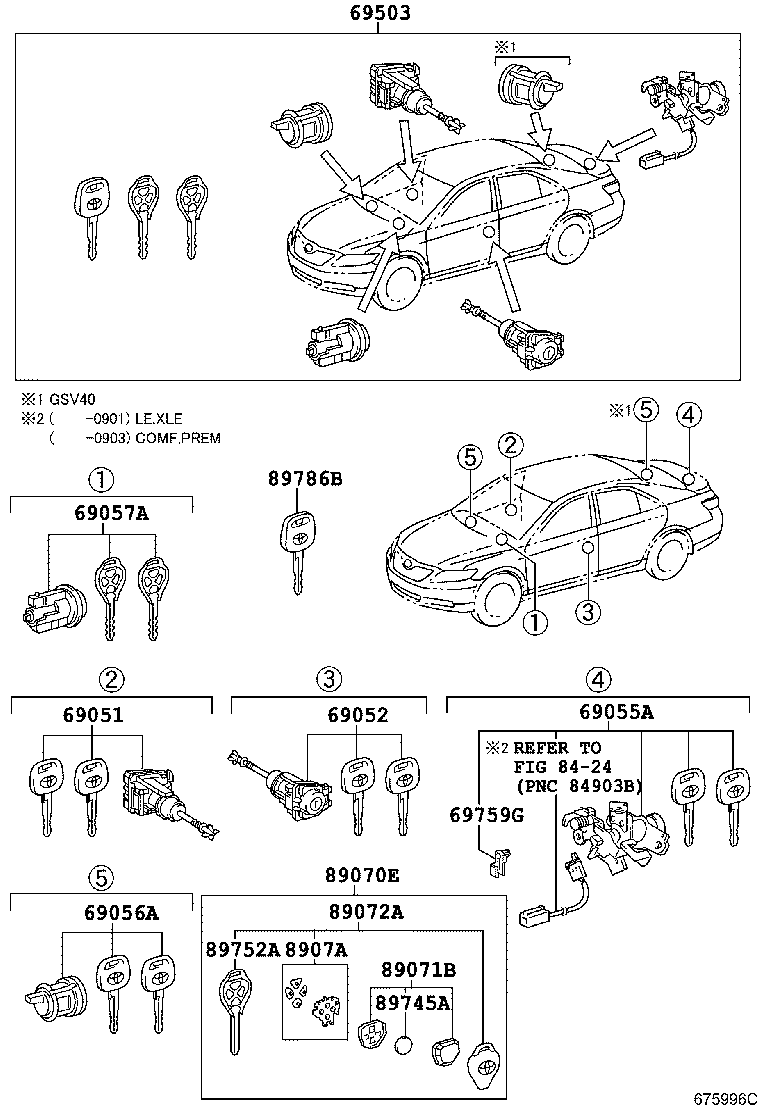 69005-33A71 CYLINDER SET, LOCK product image
