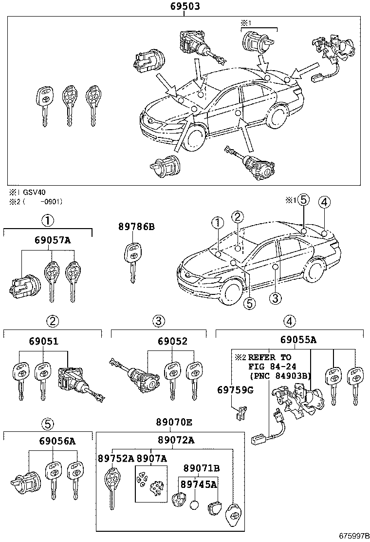 69005-33A71 CYLINDER SET, LOCK product image