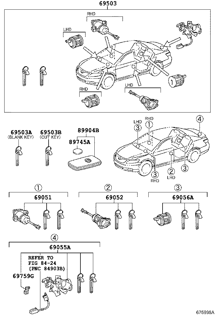 69005-33A71 CYLINDER SET, LOCK product image