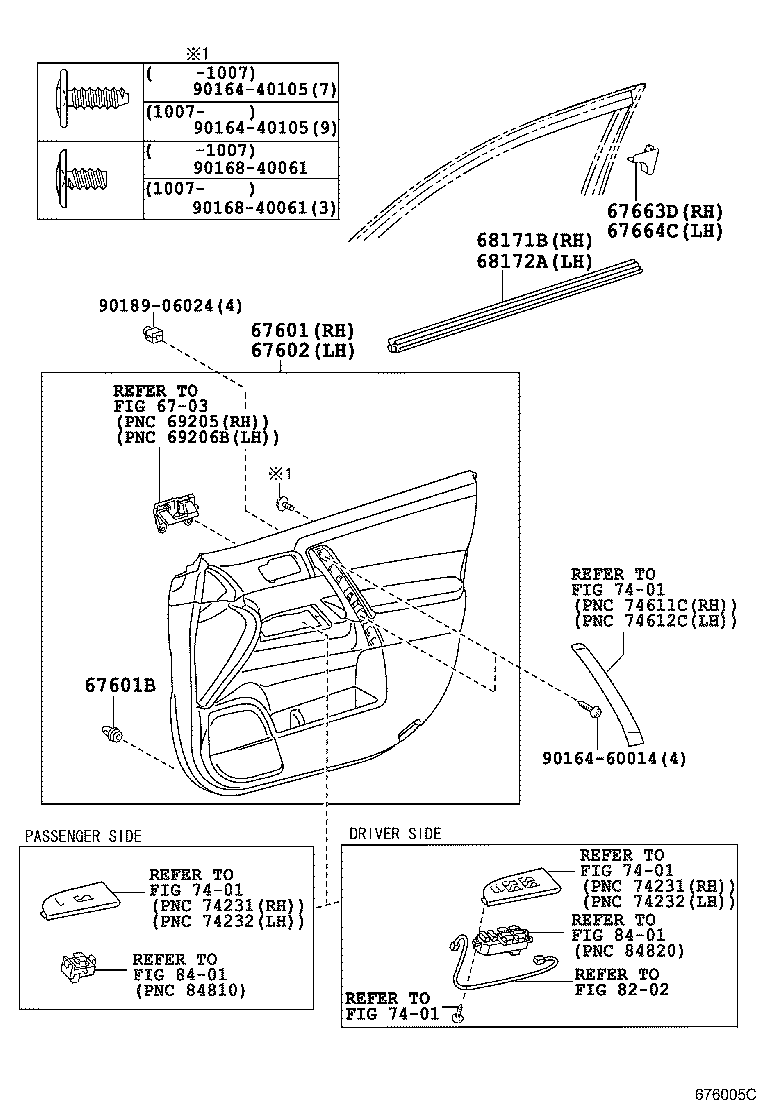 67002-48130 PANEL SUB-ASSY, FRONT DOOR, LH product image