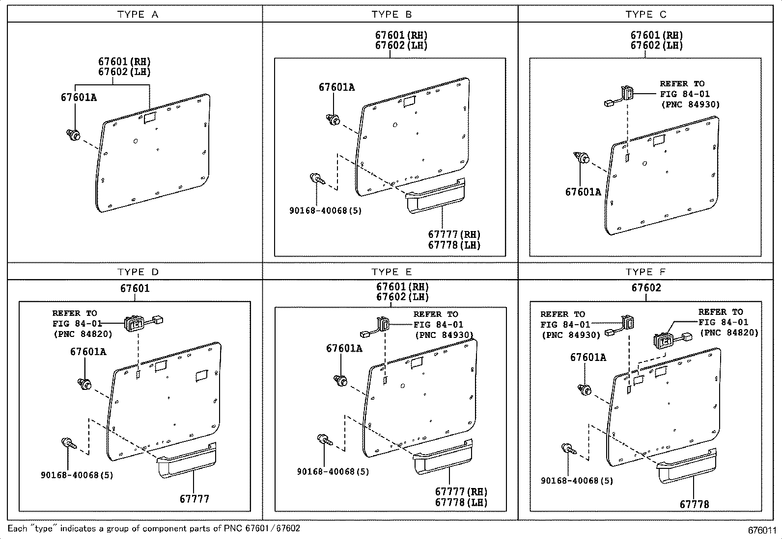 67482-60030 SEAL, FRONT DOOR FRONT LOWER FRAME, LH product image