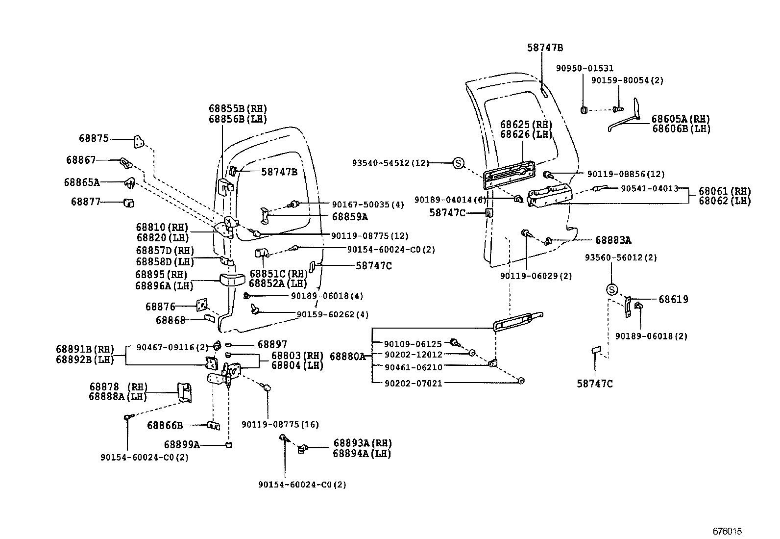 68061-95J02 GUIDE SUB-ASSY, BACK DOOR CHECK, RH product image