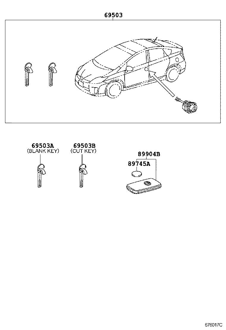69005-47130 CYLINDER SET, LOCK product image