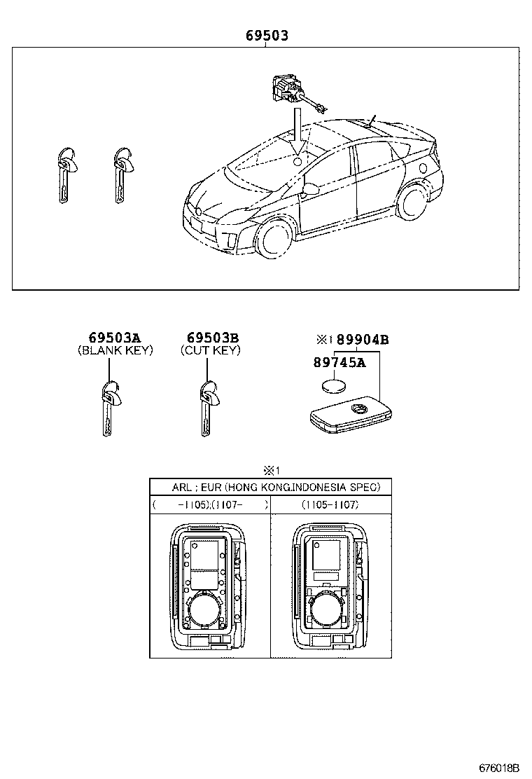 69005-47130 CYLINDER SET, LOCK product image