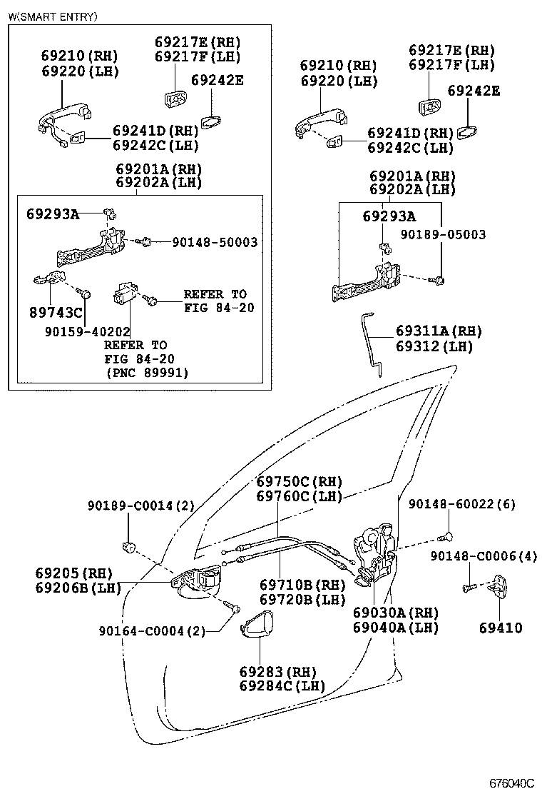 69210-02090-E3 HANDLE ASSY, FRONT DOOR, OUTSIDE RH product image