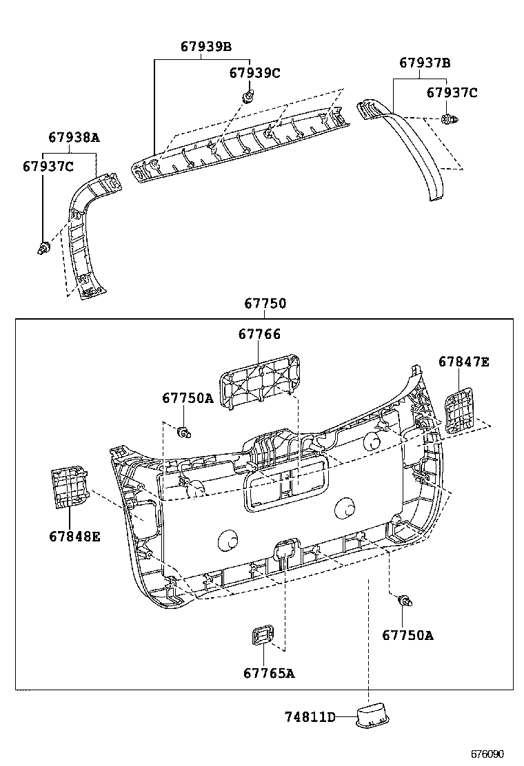 67005-68040 PANEL SUB-ASSY, BACK DOOR product image
