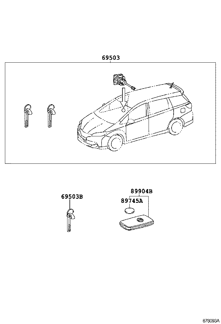 69005-68180 CYLINDER SET, LOCK product image