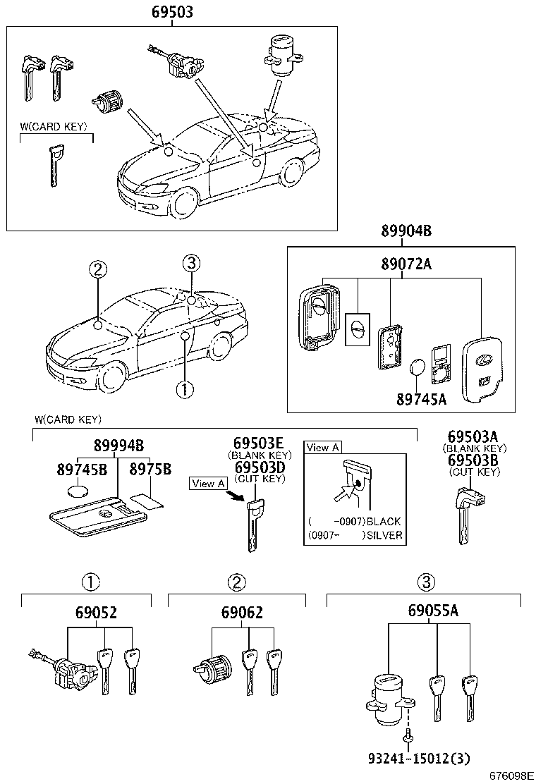 69005-53440 CYLINDER SET, LOCK product image