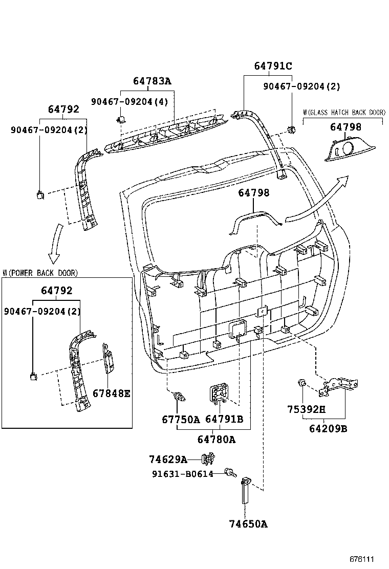 67005-0E170 PANEL SUB-ASSY, BACK DOOR product image